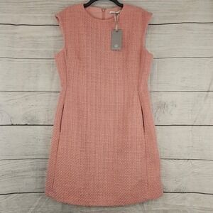 Preston & York Size 18 Roselyn Pink Tweed Chic Sleeveless Dress NWT $129 L1038